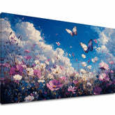 Pictura de fluture - zboară peste pajiște