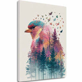 Imaginea pe pânză Bufniță de pădure - decor mistic