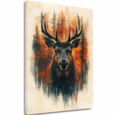 Imaginea pe panza Forest Deer - Elegant Natural Scene