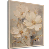 Pictură pe lemn - grădină nordică înfloritoare