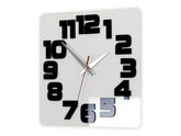 Ceas de perete modern LOGIC WHITE-BLACK whiteblack - imagine 2