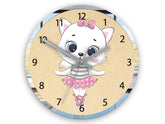 Ceas de perete pentru copii Cat Ballerina - imagine principală