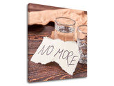 Modern tablou pe pânză cu motivul No mare, citat motivațional în multicolor nuanțe, minimalism, potrivit pentru birou | Motivațional tablou de perete No more_002 – produs