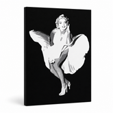 Tablou POP ART pictat manual Marilyn Monroe 1 buc mon6 – Vizualizare 3D a tabloului pictat manual pe fundal alb. Culori dominante: negru, alb, gri.