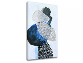Modern tablou pe pânză cu motivul ABSTRACT 1 piese în alb-albastru nuanțe, atmosferă liniștită, minimalism, potrivit pentru birou | Tablou pe pânză ABSTRACT 1 piese – produs
