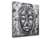 Industrial tablou pe pânză cu motivul BUDHA, Buddha în alb-gri nuanțe, atmosferă liniștită, vnútorný mier, potrivit pentru dormitor | Tablou pe pânză BUDHA – produs