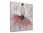 Modern tablou pe pânză cu motivul FEMEIE, păr, rochie, flori, natură în alb-bej nuanțe, atmosferă elegantă, eleganță și singurătate, potrivit pentru dormitor – produs