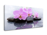 În stil boho tablou pe pânză cu motivul FENG SHUI, natură în alb-roz nuanțe, atmosferă liniștită, natură, potrivit pentru sufragerie | Tablou pe pânză FENG SHUI_062-11 – produs