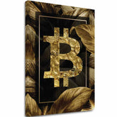 Tablou pe pânză Zlatý Bitcoin - Modern Kryptomotív - imagine principală