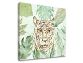 Modern tablou pe pânză cu motivul LEOPARD, tigru, natură, animal în bej-maro nuanțe, atmosferă liniștită, natură | Tablou pe pânză LEOPARD – produs
