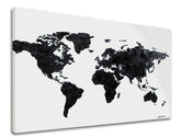 Modern tablou pe pânză cu motivul MAPA SVETA, natură în alb-negru nuanțe, minimalism | Tablou pe pânză MAPA SVETA – produs