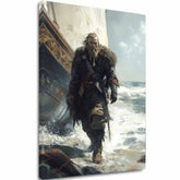Tablou pe pânză Viking na Pobreží - Historický Motív - imagine principală