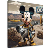 Tablou de perete de pe pânză - Mickey Mouse Country Singer