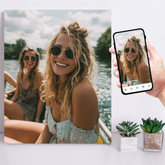 Modern tablou pe pânză cu motivul barcă în alb nuanțe, atmosferă plină de bucurie, potrivit pentru sufragerie | Foto tablou z fotografie – personalizat cadou – produs