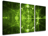 Geometric tablou pe pânză cu motivul modele geometrice în verde nuanțe, atmosferă energică, energie, potrivit pentru birou | Tablou de perete ABSTRACT – principală