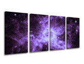 Modern tablou pe pânză cu motivul stele, galaxie, lună, univers în alb-violet nuanțe, atmosferă eterică, execuție multi-panou, potrivit pentru birou de lucru – principală