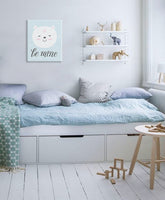 Modern tablou pe pânză cu motivul PENTRU COPII, inimă, motiv pentru copii, hartă, natură în alb-albastru nuanțe, atmosferă delicată, dragoste, potrivit pentru cameră de copii – principală