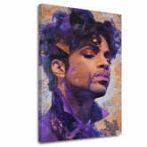 Pictat manual tablou pe pânză cu motivul Prince - Fialový elegán, nostalgie | Tablou Prince - Fialový elegán, decorațiune de perete – principală