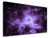 Clasic tablou pe pânză cu motivul stele, galaxie, peisaj, natură, univers în alb-violet nuanțe, mister, potrivit pentru birou de lucru | Tablou de perete UNIVERS – principală