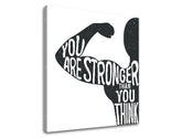 Modern tablou pe pânză cu motivul You are stronger, citat motivațional, natură în alb-negru nuanțe, forță | Motivațional tablou de perete You are stronger – produs