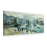 Tablou pe pânză Bărci de pescuit părăsind portul Le Havre – Claude Monet, vedere 3D