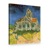 Tablou pe pânză Biserica din Auvers – Vincent van Gogh, vedere 3D