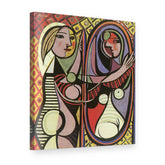 Tablou pe pânză Fată în fața oglinzii – Pablo Picasso, vedere 3D
