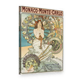 Tablou pe pânză Monaco Monte Carlo – Alfons Mucha, vedere 3D