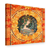 Tablou pe pânză Primăvara – Alfons Mucha, vedere 3D