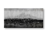 Pictat manual tablou pe pânză cu motivul cer, peisaj în alb-gri nuanțe, atmosferă liniștită, natură și singurătate, potrivit pentru hol | Tablou pictat de perete ABSTRACT – principală