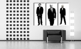 Pop art tablou pe pânză cu motivul REM, natură în alb-negru nuanțe agățat în interiorul birou, lumea filmului | POP Art pictat manual tablou REM – interior