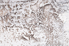 O vedere de aproape a picturii abstracte, evidențiind textura bogată și compoziția dinamică în nuanțe de auriu și alb-gri, Papilora.