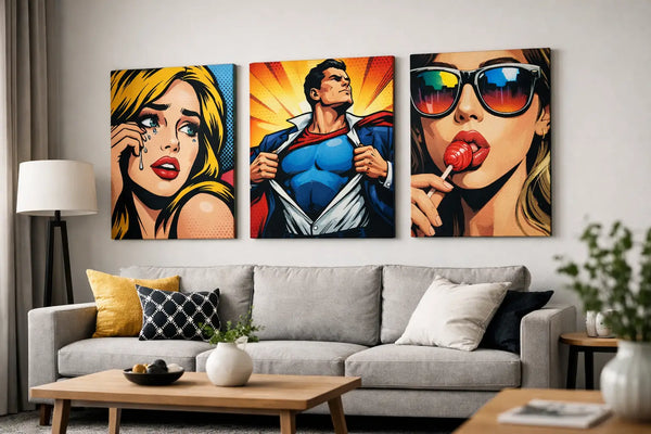 Picturi pop art pe perete – tablouri moderne care transformă spațiul | Papilora