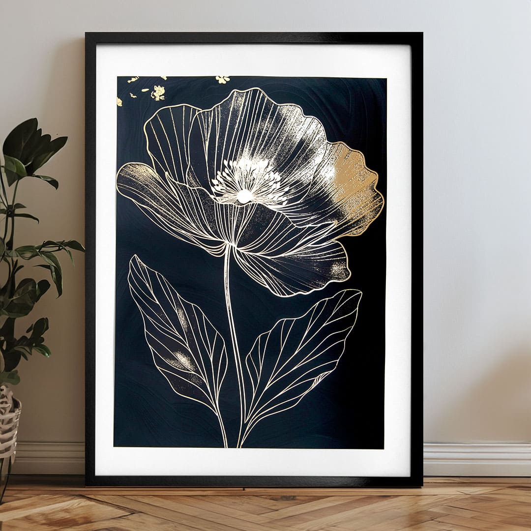 Poster de perete cu efect EXTRA - Midnight Bloom