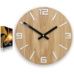 Ceas de perete din lemn ARABIC Alb