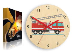 Ceas de perete pentru copii Camion de pompieri