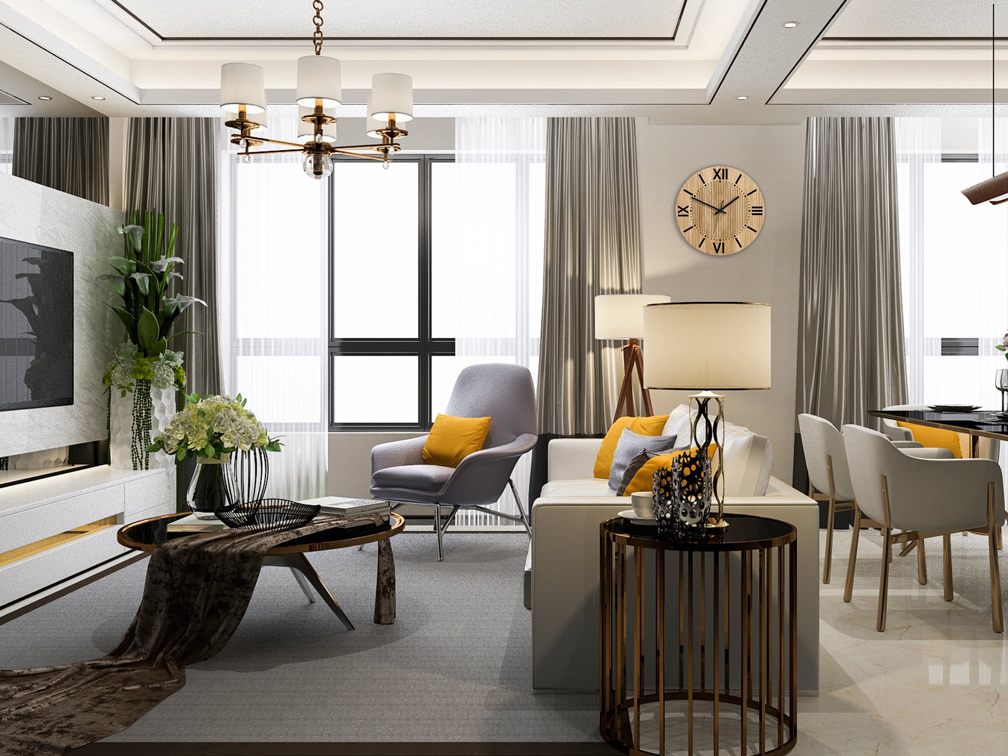 Ceas de perete modern SANTIAGO