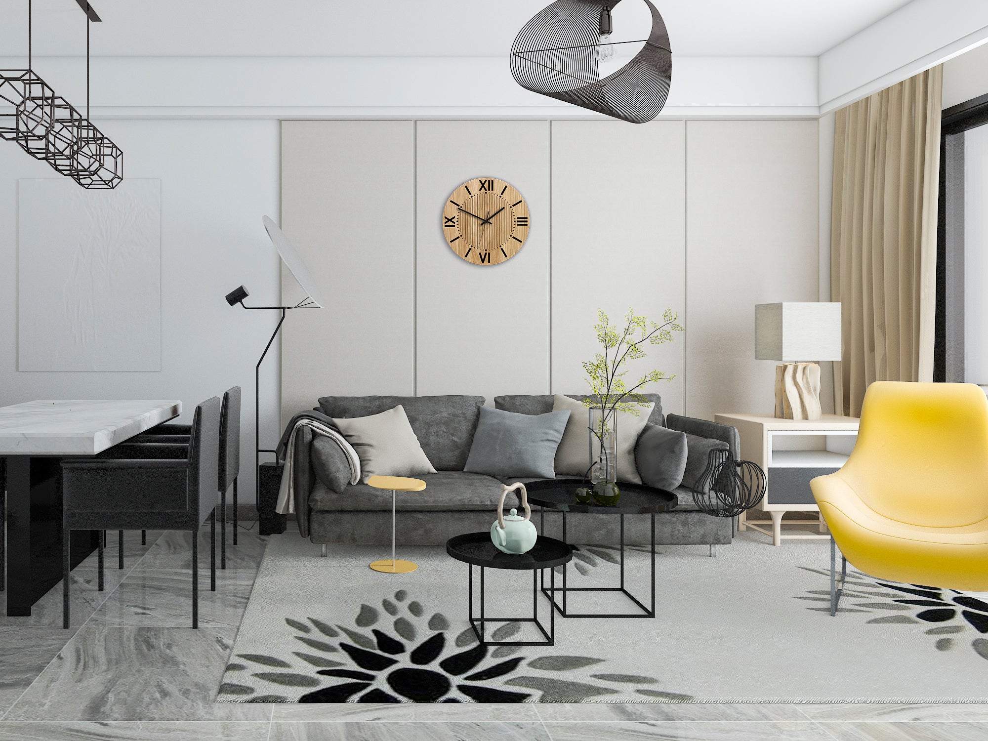 Ceas de perete modern SANTIAGO