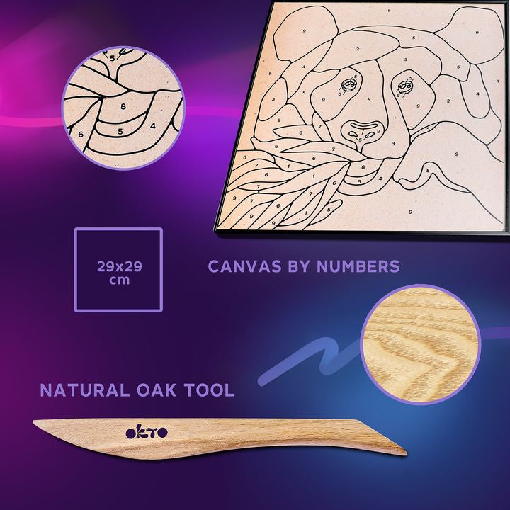 OKTO pictură cu întărire automată 30 x 30 cm Panda