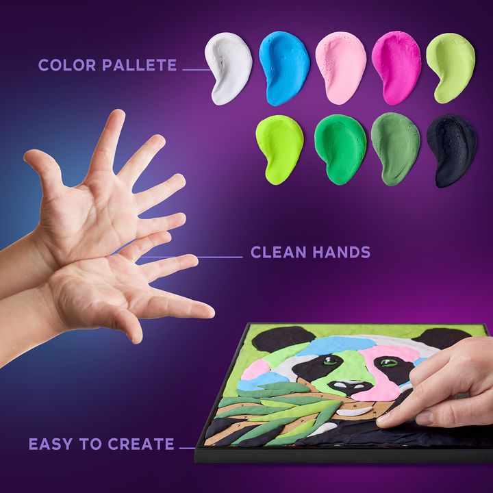 OKTO pictură cu întărire automată 30 x 30 cm Panda