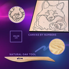 OKTO pictură cu masă autoîntărită 30 x 30 cm Fox