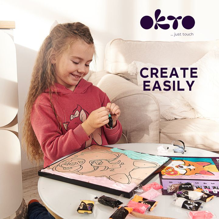 OKTO pictură cu masă autoîntărită 30 x 30 cm Fox