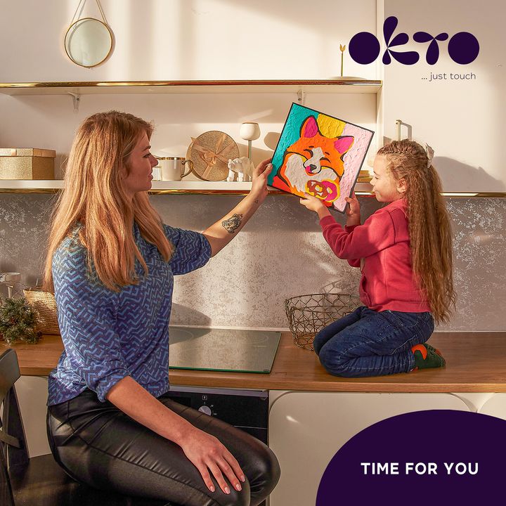 OKTO pictură cu masă autoîntărită 30 x 30 cm Fox