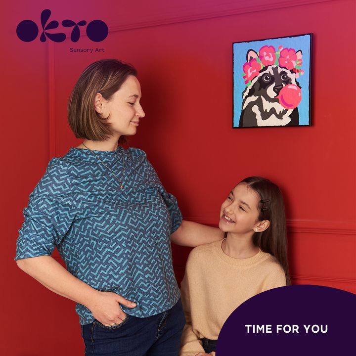 OKTO pictură autopolimerizabilă 30 x 30 cm Ursuleț Teddy Bear