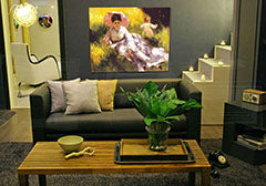 Imaginea pe panza FEMEIE CU PARASOL - Pierre Auguste Renoir REP115