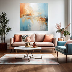 Tablouri din Fuzz de piersici Dimineața trezirea 100x100 cm