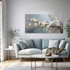 Lumea de flori pe panza Oaza de pace și bucurie