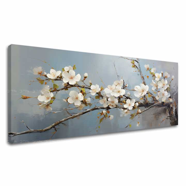 Lumea de flori pe panza Oaza de pace și bucurie