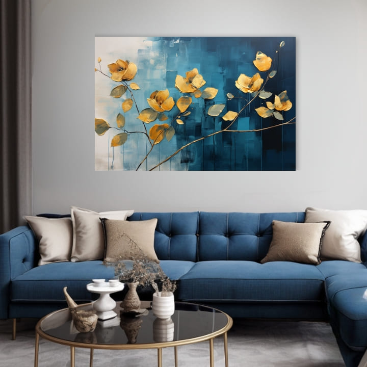 Eleganță atemporală pe pânză Flori abstracte în lumea modernă