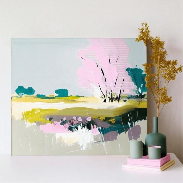 Peisaj pe panza Ziua abstractă în natură